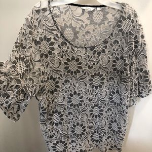 Reitman’s lace top with cute frill sleeve detail.